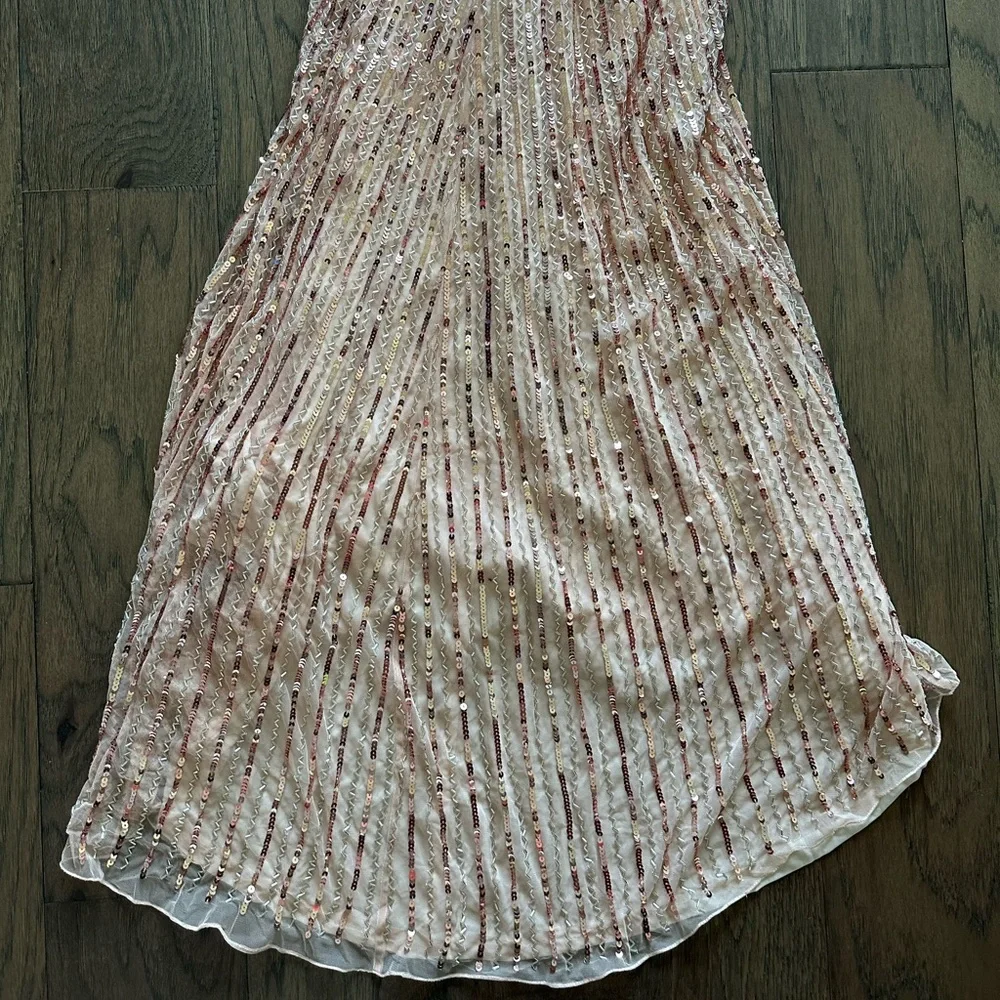 Mac Duggal Blush Sequin Maxi Dress - Picture 8 of 10